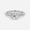 cathedral solitaire white gold diamond ring