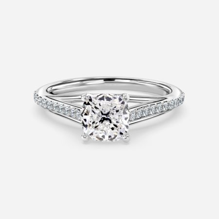 Heni Cushion Diamond Band Engagement Ring Heni Cushion Diamond Band Engagement Ring