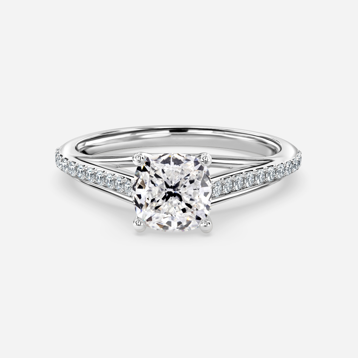 cathedral solitaire white gold diamond ring