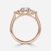 cushion cut diamond solitaire rose gold engagement ring