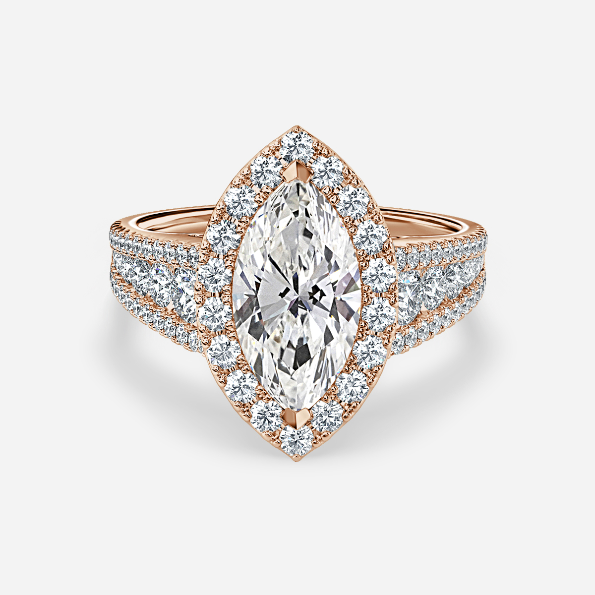cushion diamond band rose gold anniversary ring
