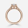 cushion shape rose gold engagement ring