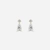 drop Pear diamond yellow gold earrings