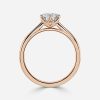 lab created ronud cut diamond engagement ring