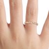 on hand 18k rose gold wedding ring
