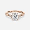 oval diamond rose gold engagement ring