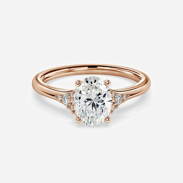 oval diamond rose gold engagement ring