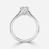 oval shape white gold solitaire engagement ring