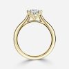 oval shape yellow gold engagement ring