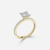 princess diamond band 14k yellow gold ring