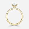 princess shape yellow gold engagement ring
