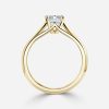 radiant shape yellow gold solitaire engagement ring