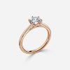 ronud cut diamond engagement gold ring