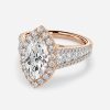 rose gold engagement ring cushion shape