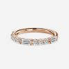 rose gold stylish diamond eternity wedding ring