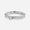 round cut diamond band white gold wedding ring