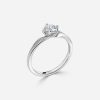 round cut diamond solitaire engagement ring