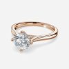 round cut diamond solitaire ring