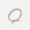 round cut diamonds rose gold wedding ring