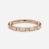 round cut rose gold band ring