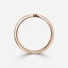 round cut rose gold channel set wedding ring
