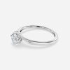 round cut solitaire engagement ring white gold