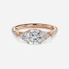 round diamond rose gold engagement ring