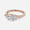 round diamond wedding ring rose gold