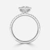 round halo engagement ring setting