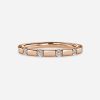 round shape diamond rose gold band wedding ring