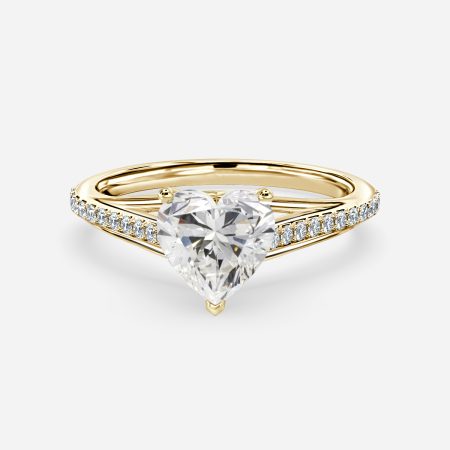 Heni Heart Diamond Band Engagement Ring Heni Heart Diamond Band Engagement Ring