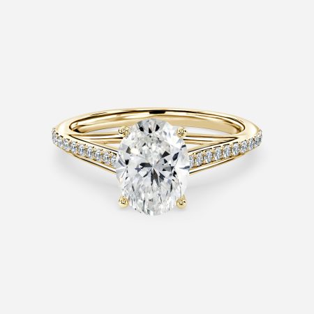 Heni Oval Diamond Band Engagement Ring Heni Oval Diamond Band Engagement Ring