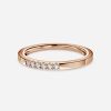six stone rose gold wedding ring
