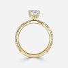 twisted radiant engagement ring yellow gold