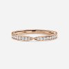 unique channel set rose gold wedding ring