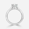 white gold Asscher shape anniversary ring
