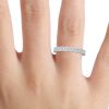 white gold round cur bezel wedding ring