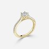 yellow gold Cushion shape engagement ring