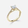 yellow gold heart shape engagement ring