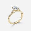 yellow gold oval shape engagement ring