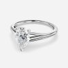 14k white gold solitaire pear diamond ring