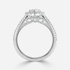 18k white gold engagement ring pear diamond