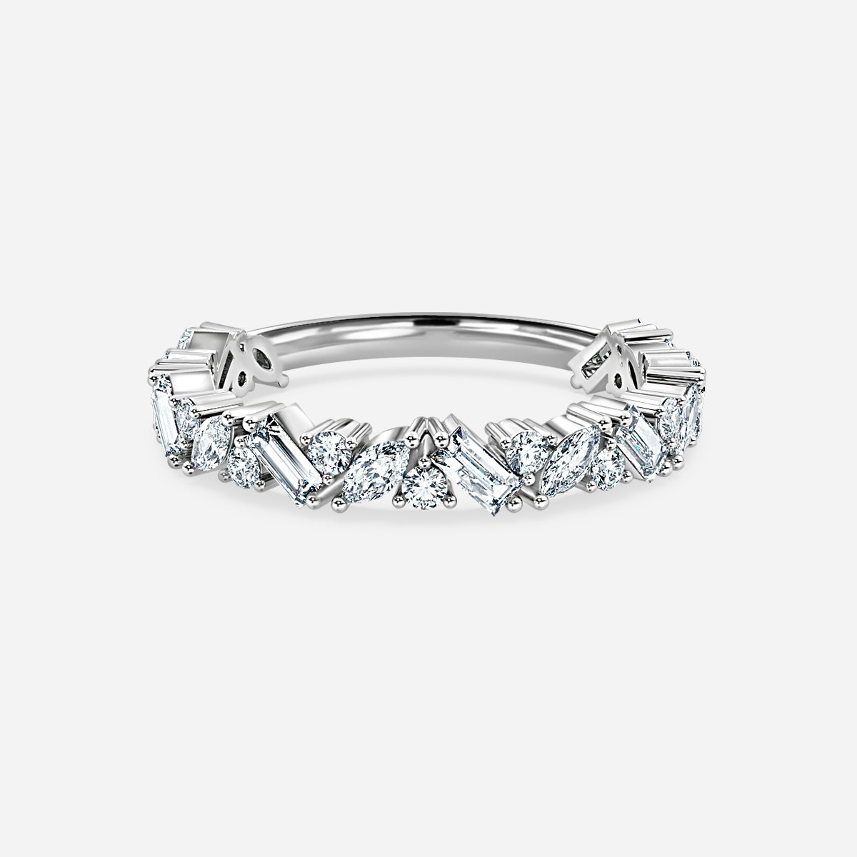 Half Eternity white Gold Wedding Ring