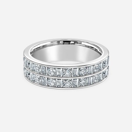 Round And Emerald Diamond Wedding Ring Round And Emerald Diamond Wedding Ring