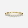 Round diamond yellow gold wedding ring