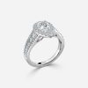 diamond band white gold pear shape ring