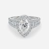 pear diamond band white gold anniversary ring