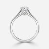 pear shape white gold solitaire engagement ring