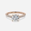 round diamond band set rose gold wedding ring