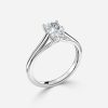 white gold solitaire six prong pear diamond ring
